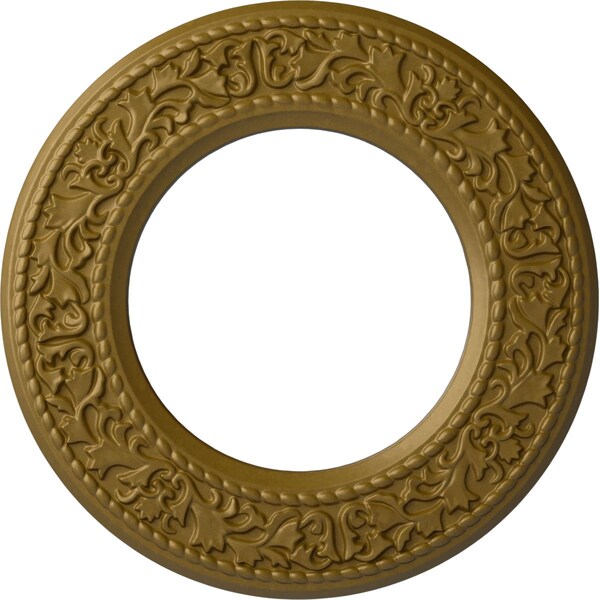 Ekena Millwork Blackthorn Ceiling Medallion (Fits Canopies up to 7 1/2"), 13 3/8"OD x 7 1/2"ID x 3/4"P, Gold CM13BLGLS - main